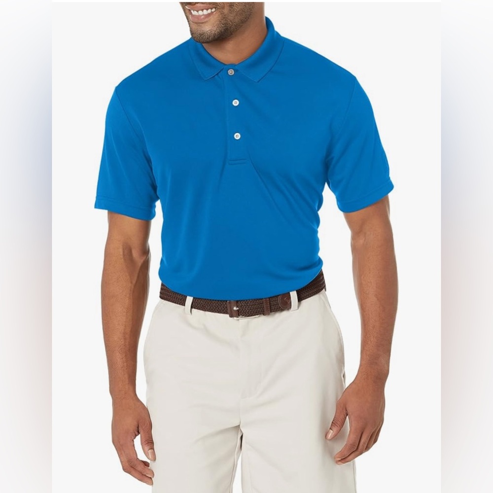 PGA TOUR Men's Airflux Solid Mesh Short Sleeve Golf Polo Shirt (Sizes S) NWT